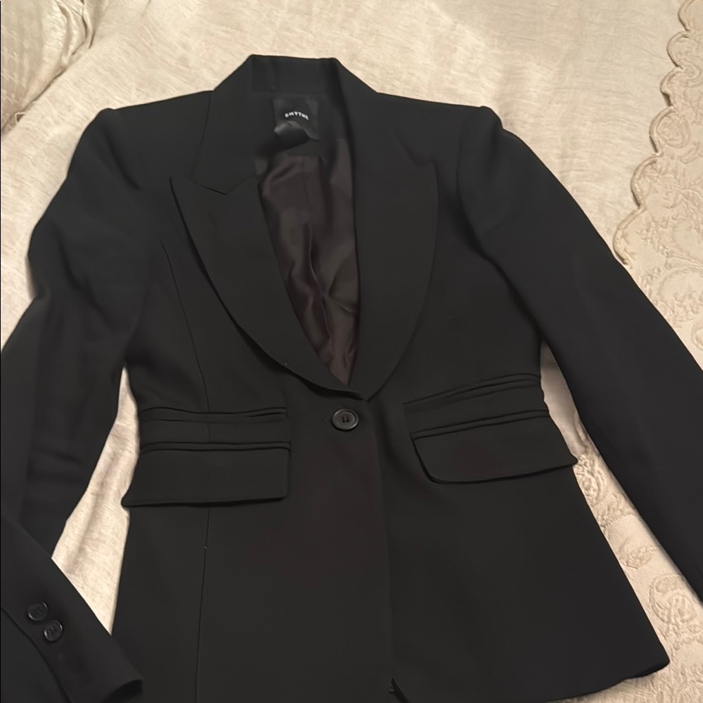 Smythe Black Tailored Blazer Professional Suit Jacket